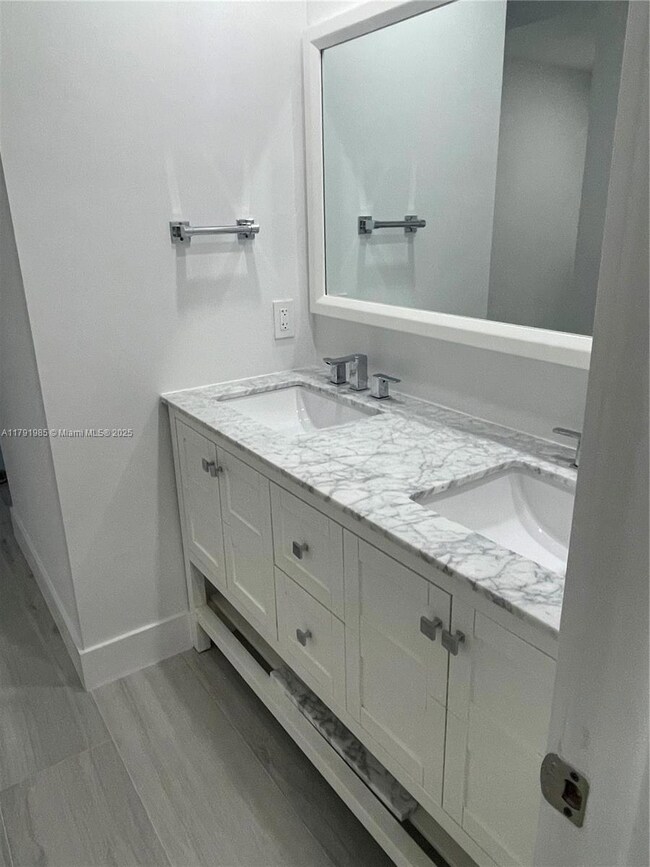 Master vanity with double sinks