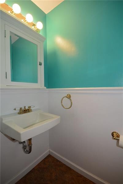 First floor powder room.