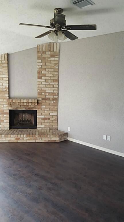 Living room with high ceilings and new floor