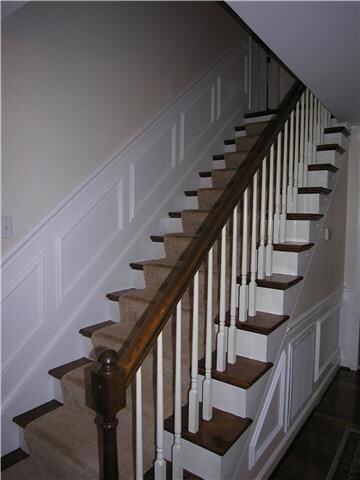 The wood stairs gives the historic feeling of Franklin, in the early 1900's. This is a well designed replica type floor plan.