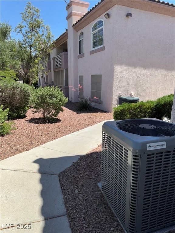 View of home's exterior with new central AC unit