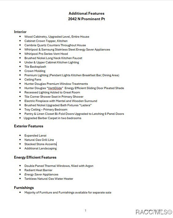Additional Features & Upogrades.