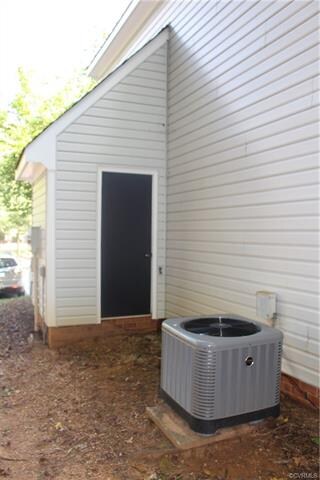 Attached Shed and view of AC Unit