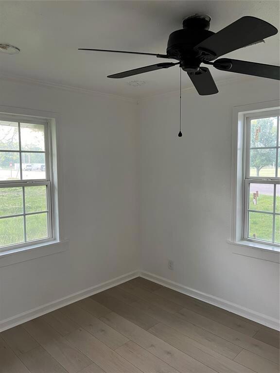 Spare room with wood-type flooring, plenty of natu