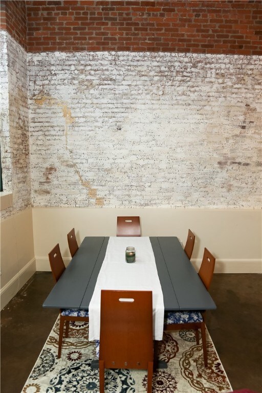 Another view of the dining area emphasizing the ex