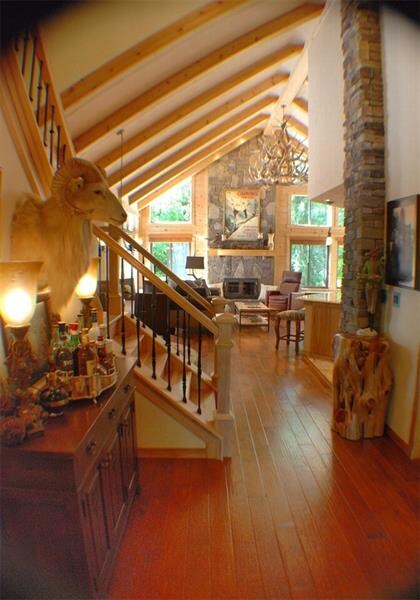 Enter the large 8.5 x 15 foyer into the open conce