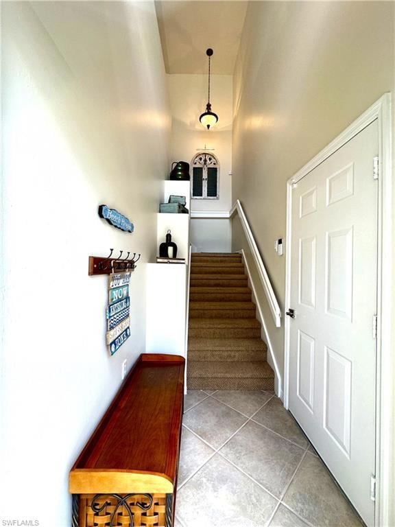 View of tiled entrance foyer