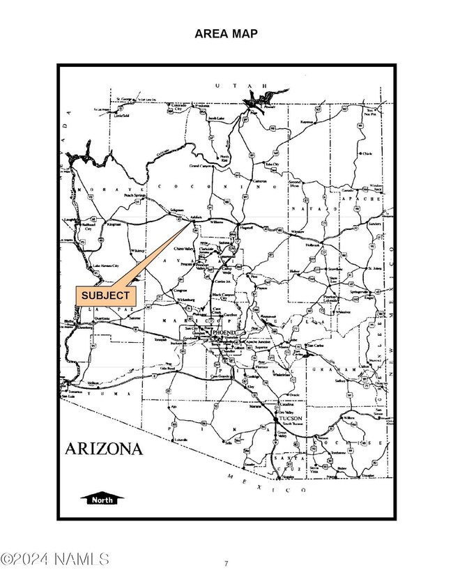 map of land in az