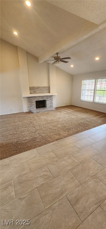 Unfurnished living room featuring recessed lightin