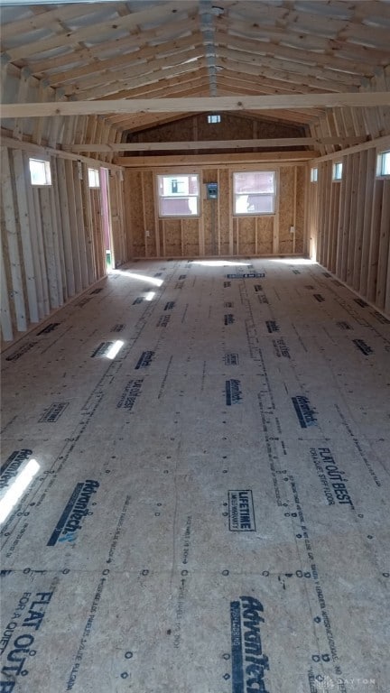 Interior of 14x40 barn