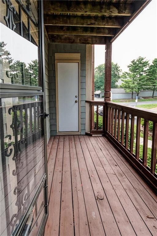 Here's the balcony. There is extra storage here to