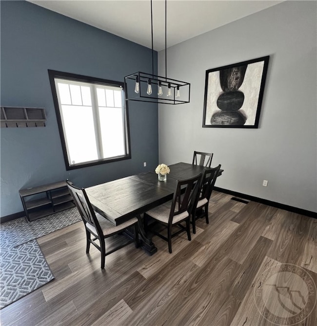 The formal dining area immediately to the left of