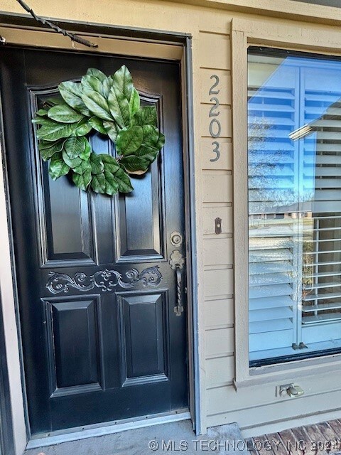 Front door of home