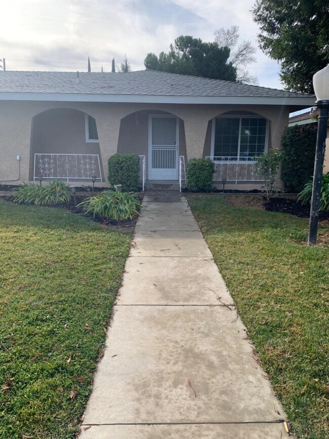 Cement walkway to front  door