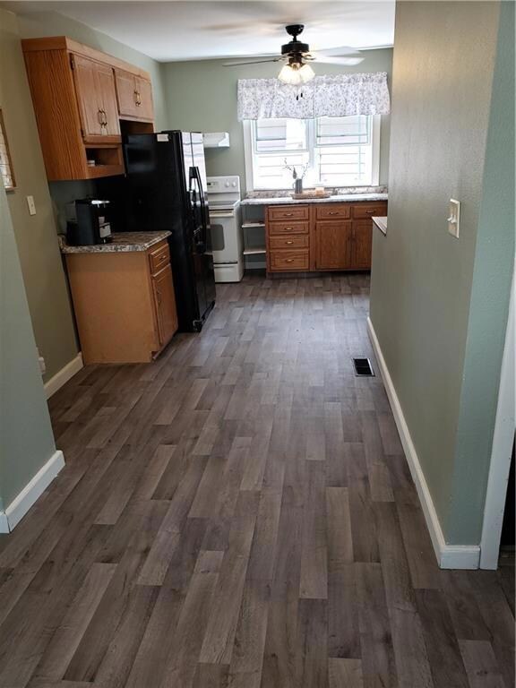 New linoleum and updated kitchen