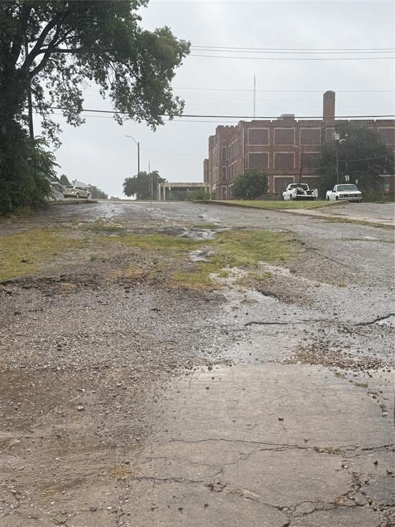 View looking south across street