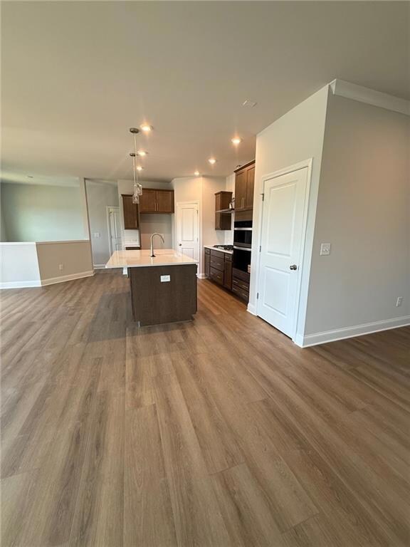 Gathering room to kitchen