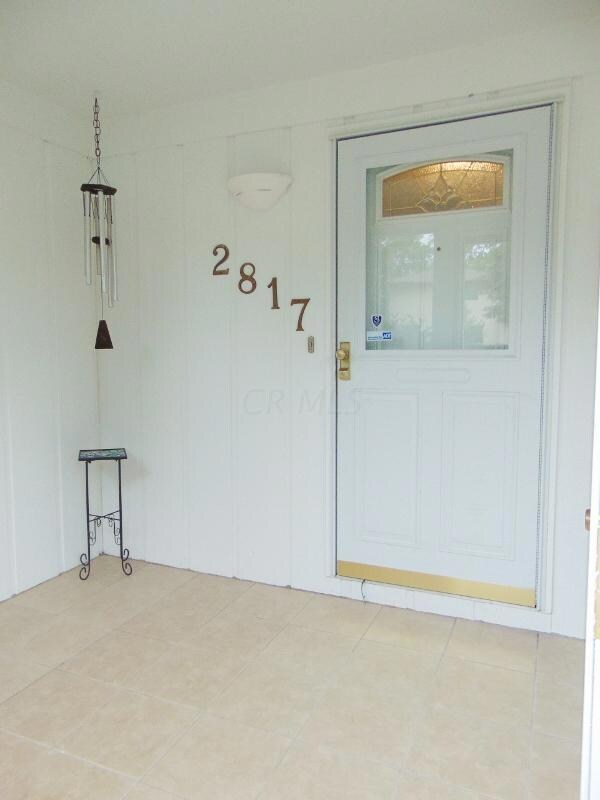 Inside of enclosed front porch