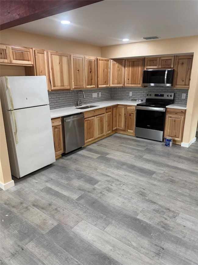 Kitchen, stainless steel appliances, new countertop