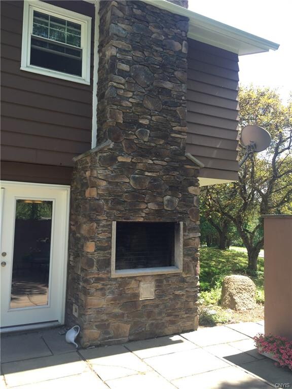 Outdoor fireplace all new stone