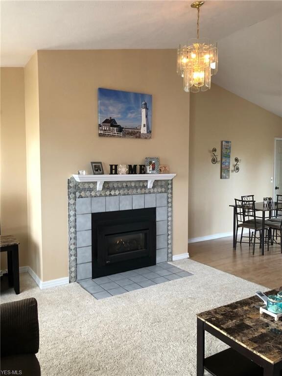 The centerpiece of this lovely home is a gas firep