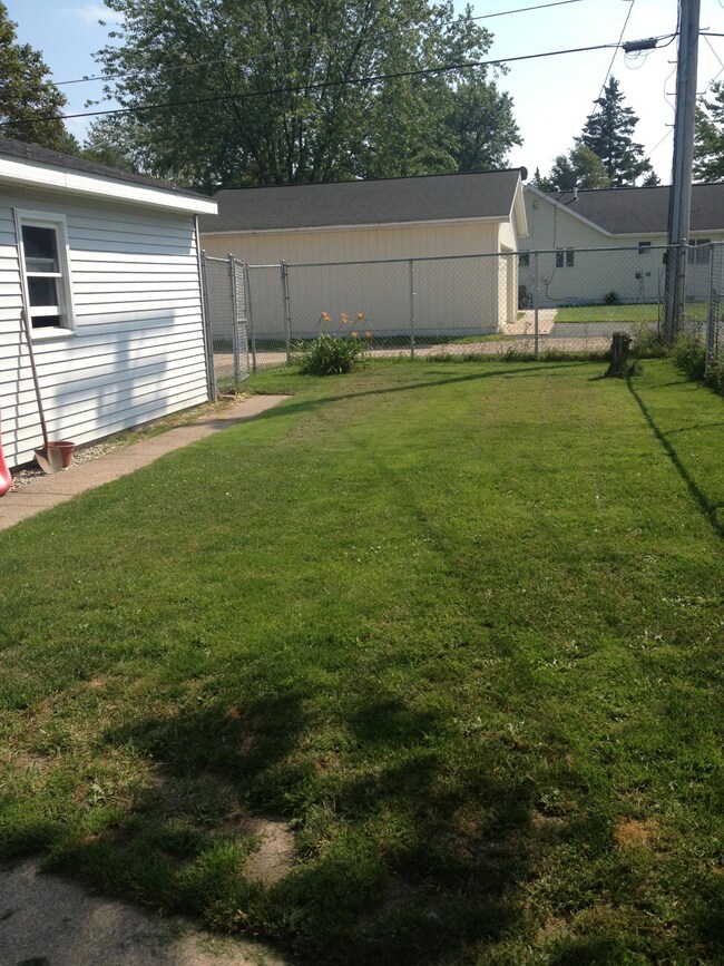 fenced yard