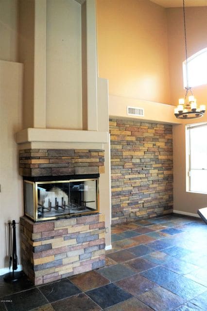 Fire Place &  Kitchen Dinning Area