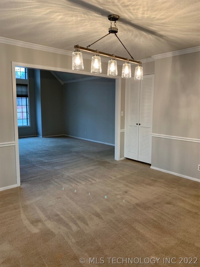 There is a linen closet in the dining room to acco