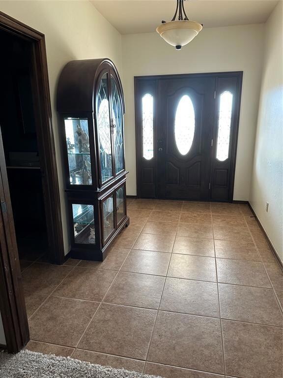 View of tiled foyer entrance