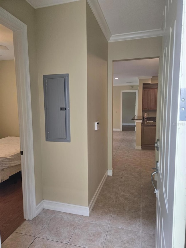 Front door into unit, bedroom 2 to left bathroom 2 to right