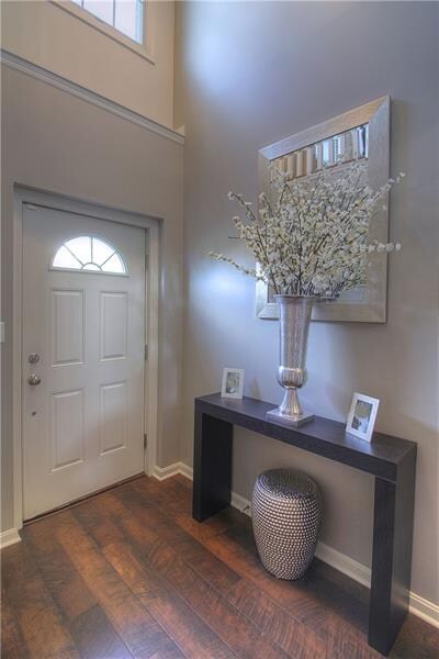 Front entry with new flooring.