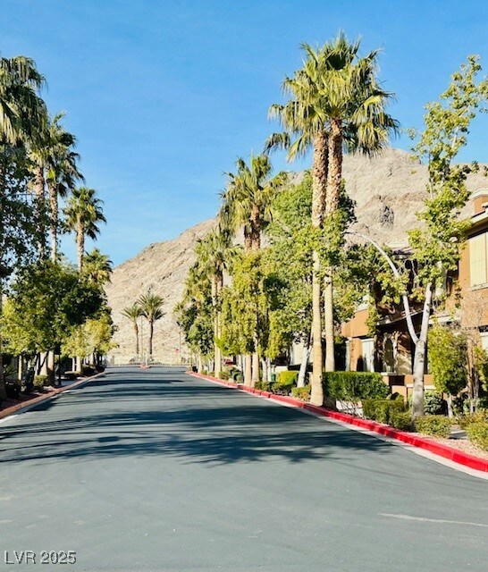 Street with breathtaking mountain views!