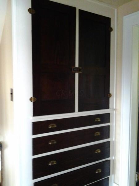 built in linen closet