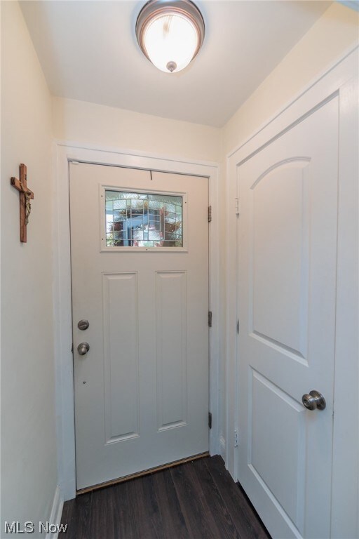 Entry hall with coat closet.