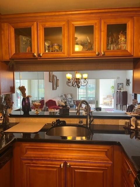 Showing pass through to dining area