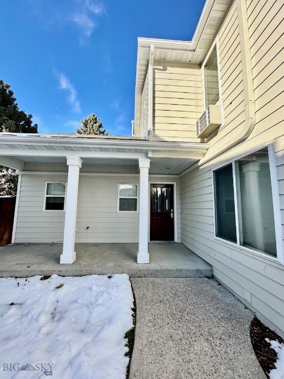 Covered front porch entry
