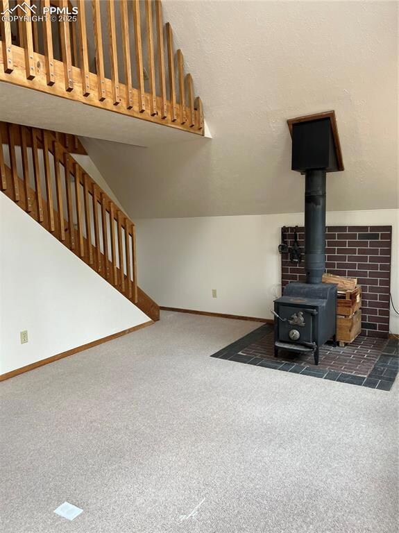 stairs lead up to loft bedroom
