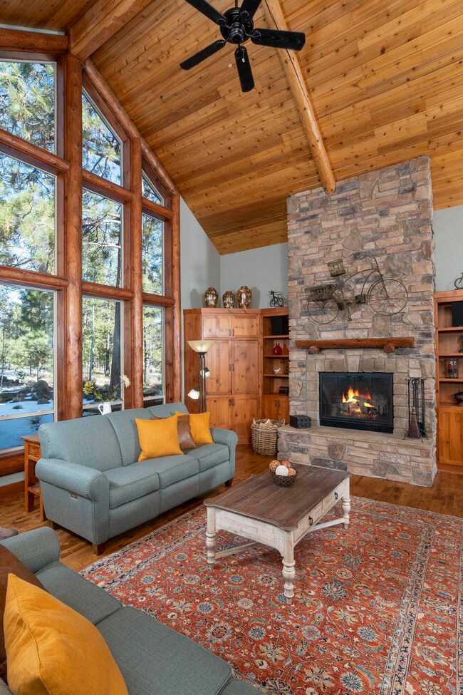 Floor to ceiling fireplace