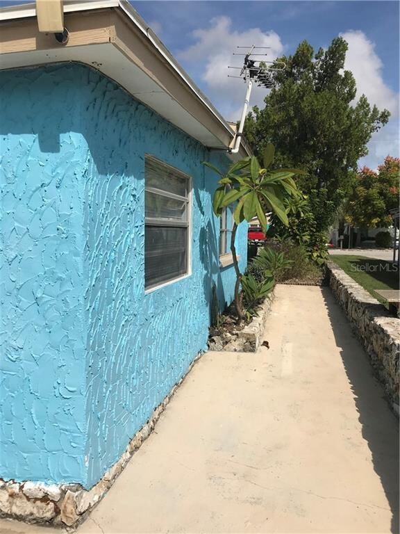 West side exterior.