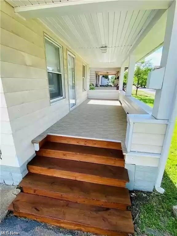 View of wooden terrace