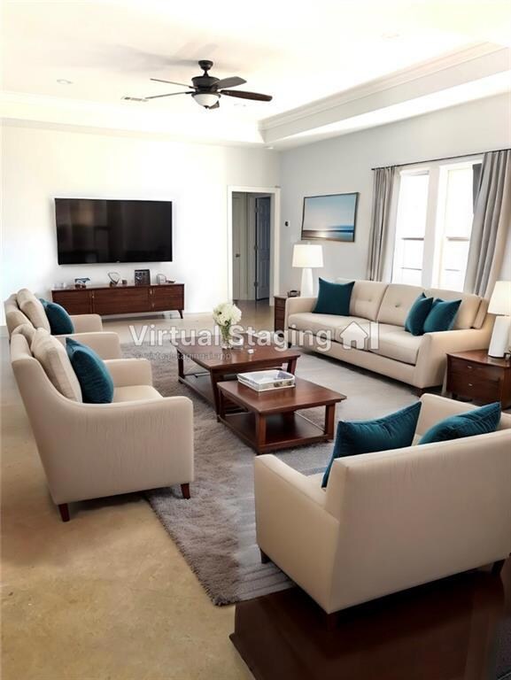 Virtually Staged Living Room
