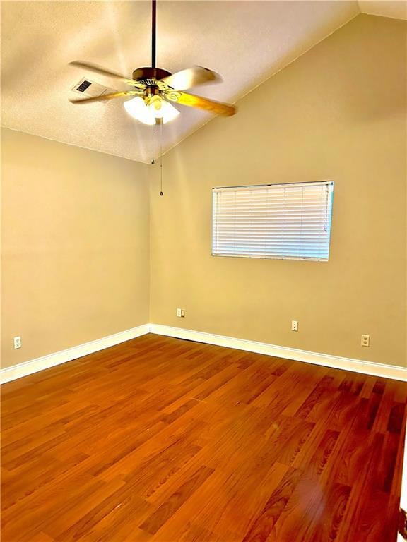 Primary bedroom with cathedral ceilings that flow