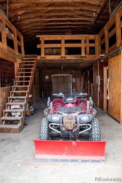 Barn loft and stalls