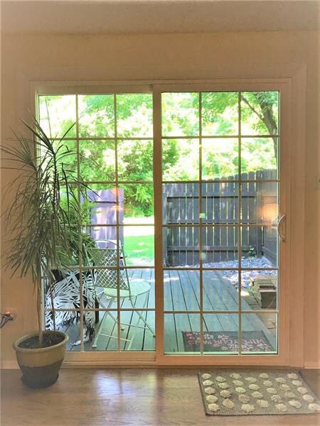 Newer slider to rear patio