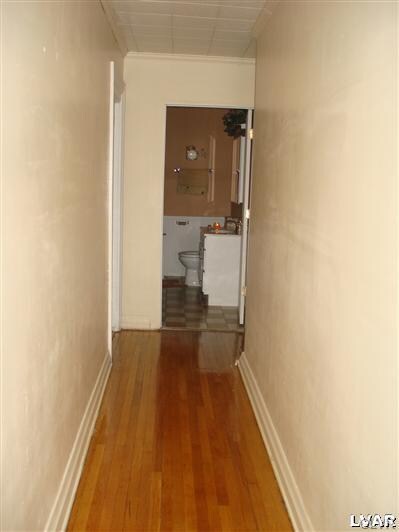 Hallway leading to 2nd floor bathroom. Master bedr