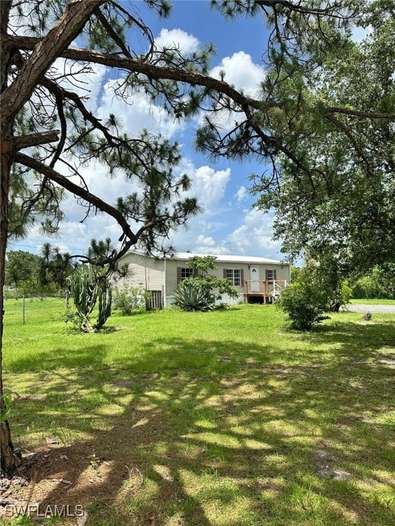 View of grassy yard