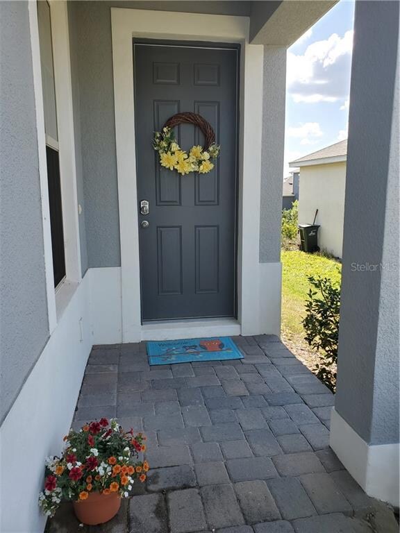 Front door with covered porch