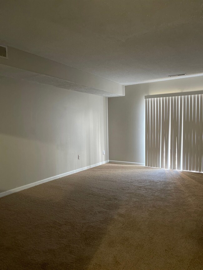 Unfurnished room with carpet