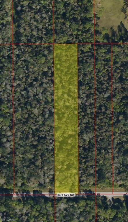 Map / location with property parcel outlined