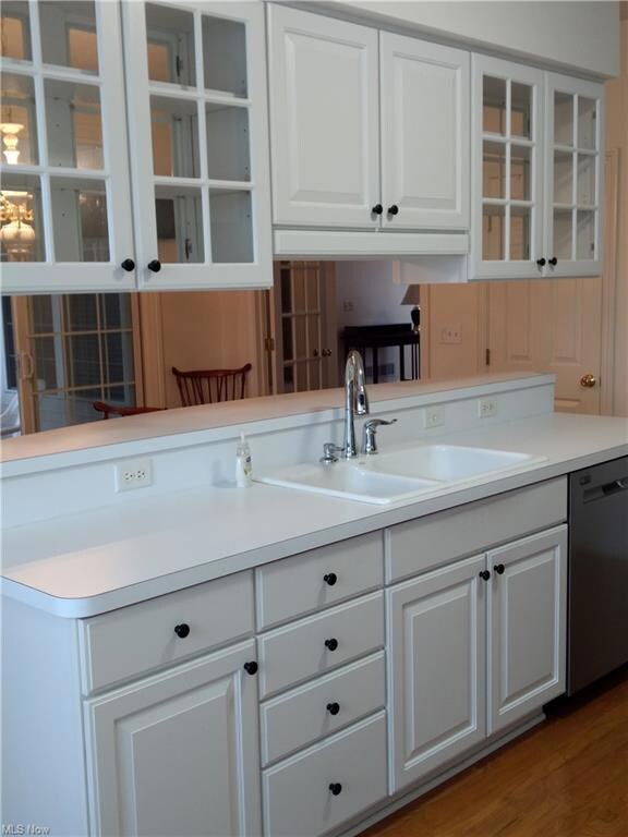 Kitchen with cutom pull-outs in the cabinets